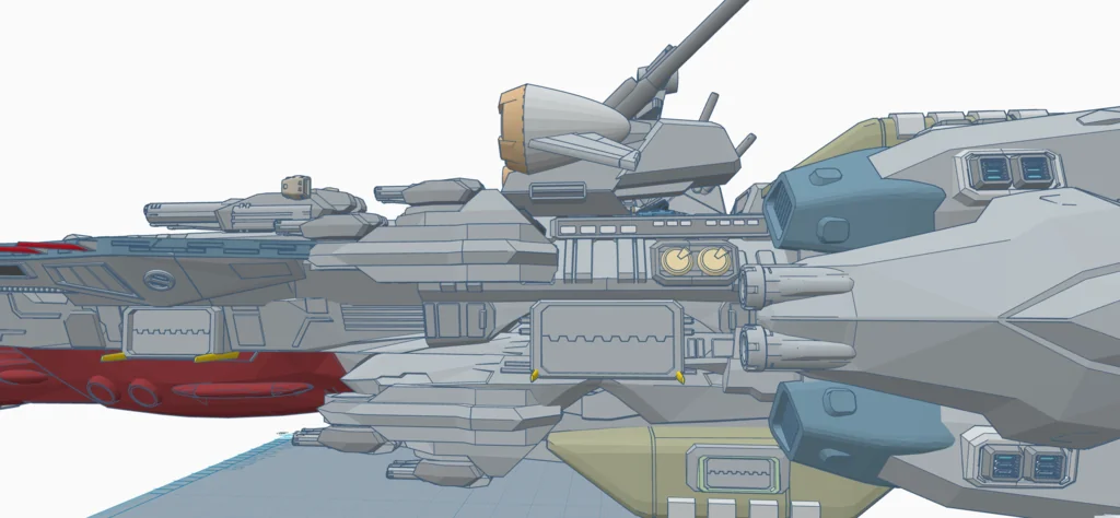 3D модель Модель научно-фантастического боевого корабля - фото 10