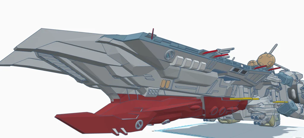 3D модель Модель научно-фантастического боевого корабля - фото 11