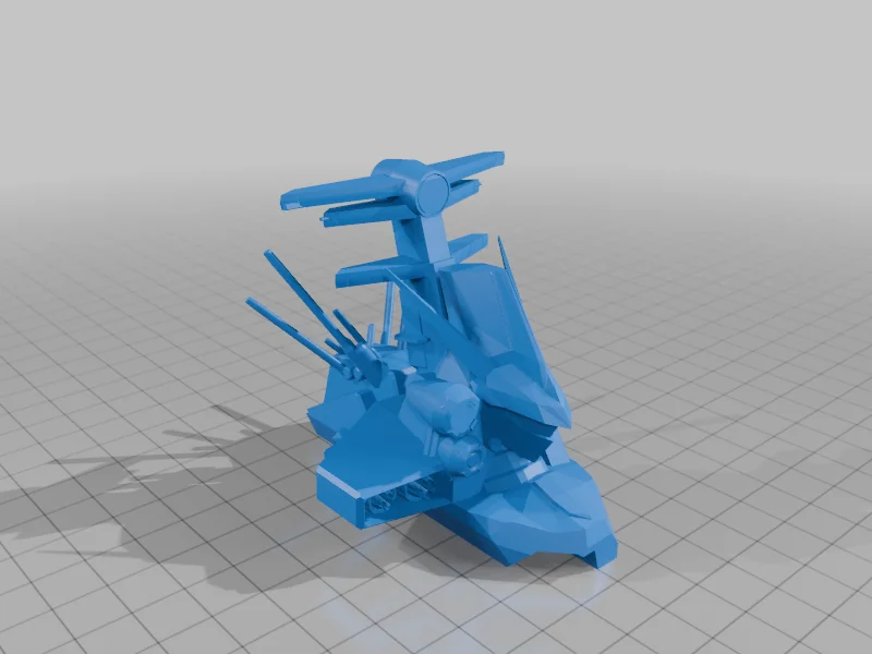 3D модель Модель научно-фантастического боевого корабля - фото 15