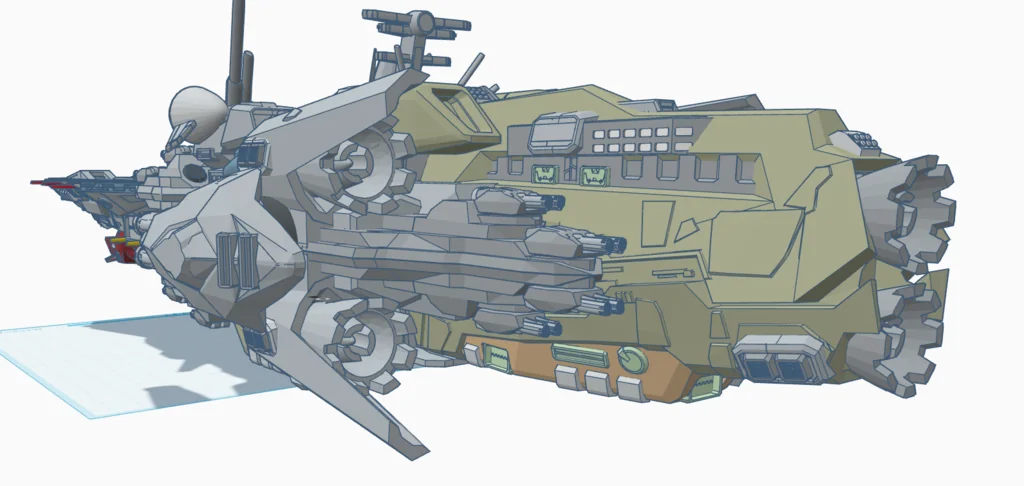 3D модель Модель научно-фантастического боевого корабля - фото 41