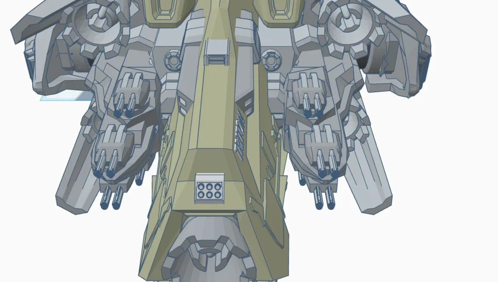 3D модель Модель научно-фантастического боевого корабля - фото 42