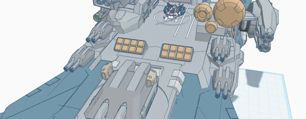 3D модель Модель научно-фантастического боевого корабля - фото 44