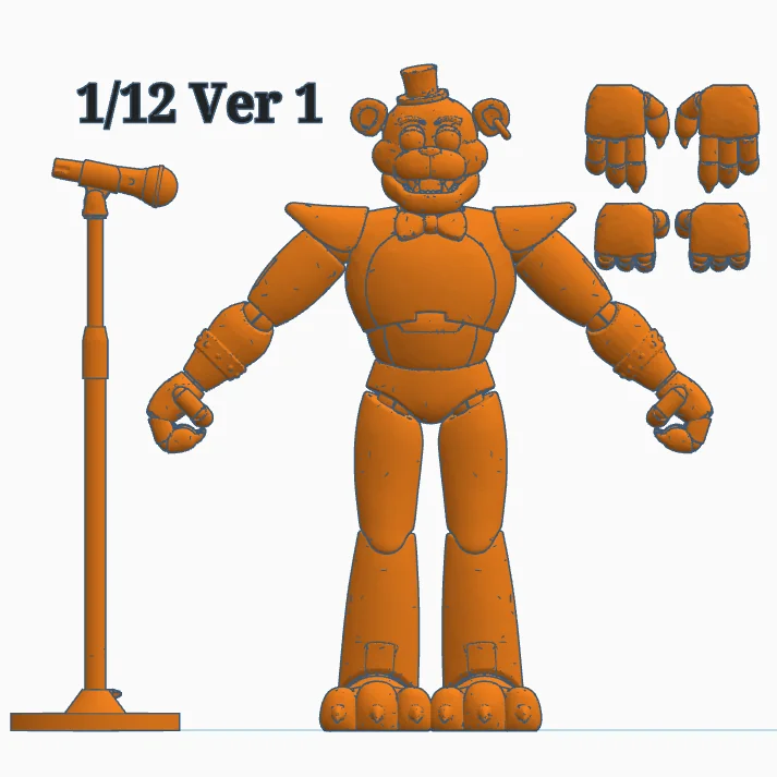 3D модель Glamrock Freddy (Ver 1) 1/12 TPU Фигурка - фото 1