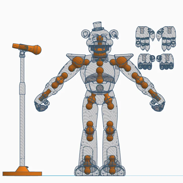 3D модель Glamrock Freddy (Ver 1) 1/12 TPU Фигурка - фото 2