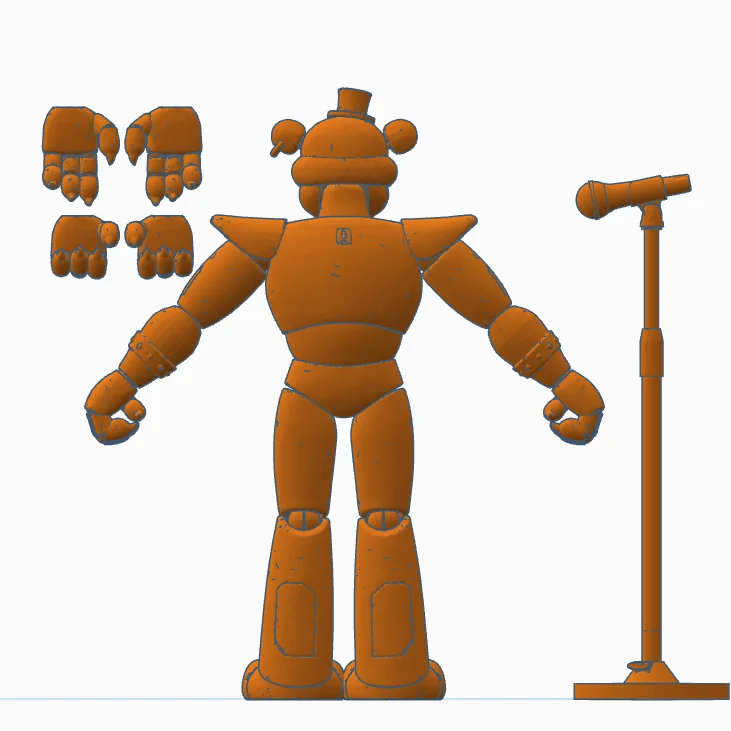 3D модель Glamrock Freddy (Ver 1) 1/12 TPU Фигурка - фото 3