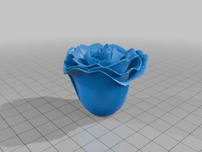 3D модель 3D Модель Розы с Стеблем и Листьями - фото 3