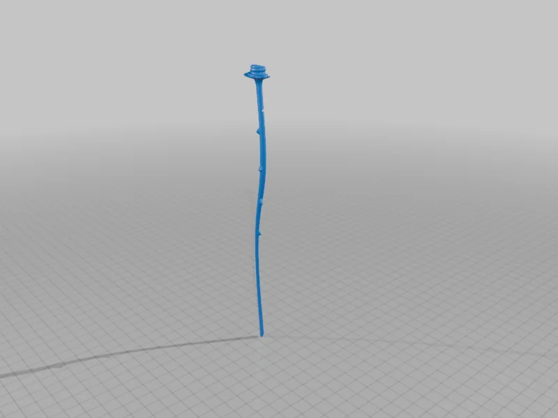 3D модель 3D Модель Розы с Стеблем и Листьями - фото 6