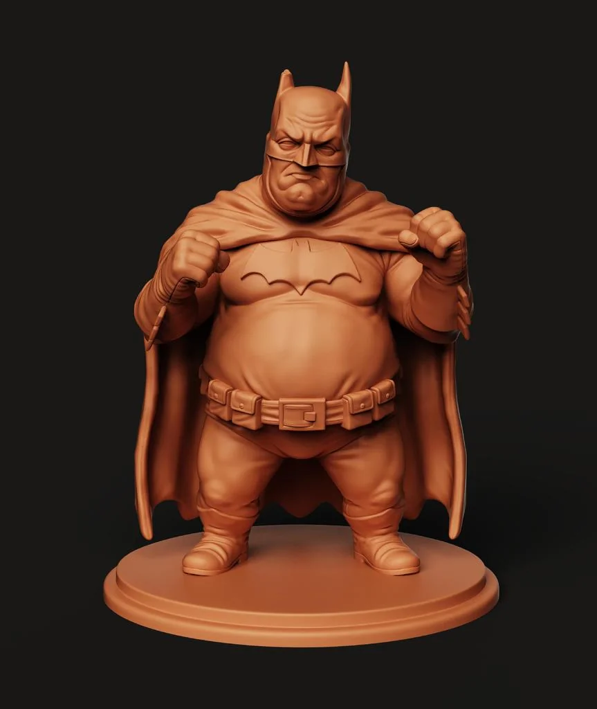 3D модель Chonky Batman STL | Супергеройская 3D модель - фото 2