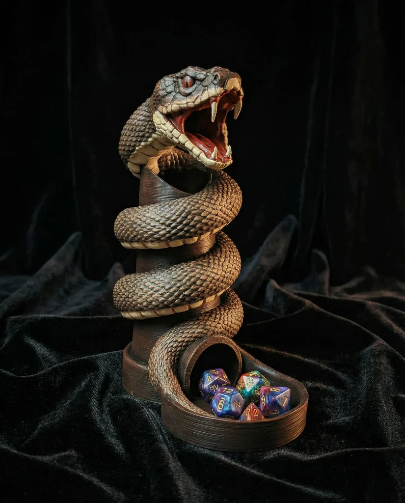 3D модель Башта для кубиків "Кобра" STL | DnD 3D друк - фото 1