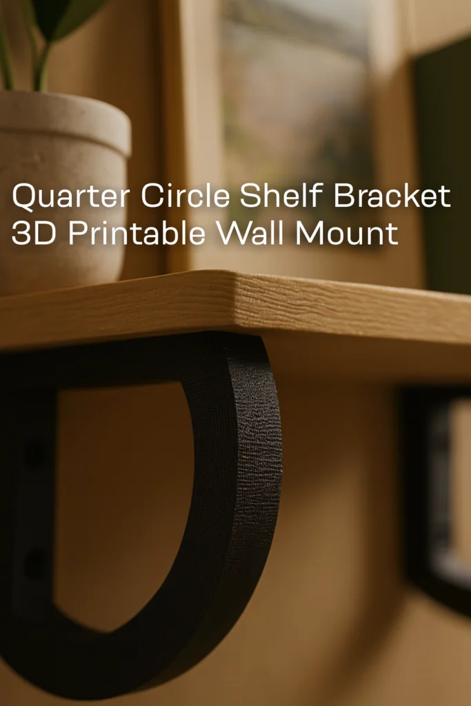 Кронштейн для полиць у формі чверті кола для 3D-друку