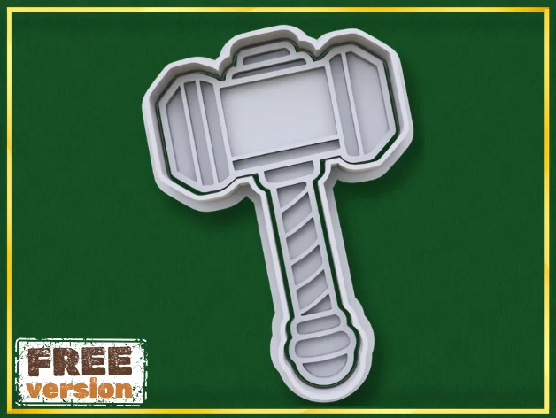 3D модель Медieval Hammer Cookie Cutter - фото 1