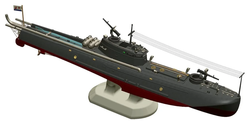 3D модель Торпедный катер Туполев Г-5 – Упрощённая версия - фото 4