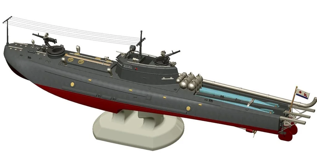 3D модель Торпедный катер Туполев Г-5 – Упрощённая версия - фото 12