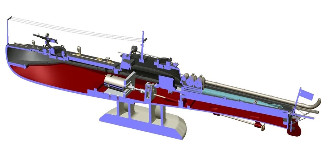 3D модель Торпедный катер Туполев Г-5 – Упрощённая версия - фото 16