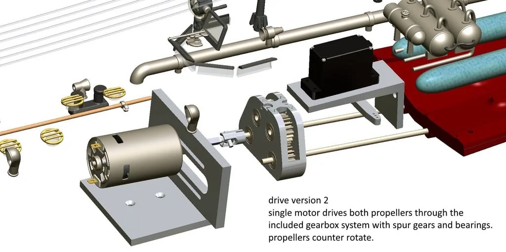 3D модель Торпедный катер Туполев Г-5 – Упрощённая версия - фото 20