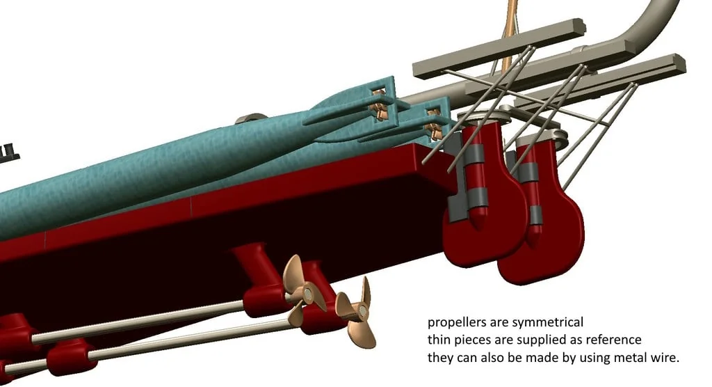 3D модель Торпедный катер Туполев Г-5 – Упрощённая версия - фото 23