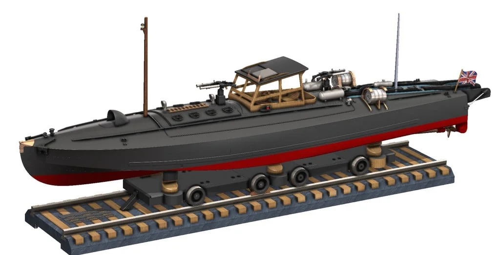 3D модель Торпедный катер Туполев Г-5 – Упрощённая версия - фото 33