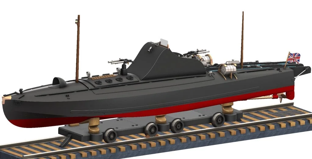 3D модель Торпедный катер Туполев Г-5 – Упрощённая версия - фото 34