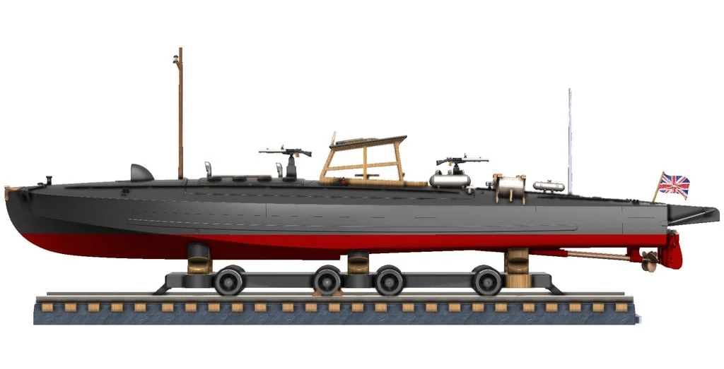 3D модель Торпедный катер Туполев Г-5 – Упрощённая версия - фото 35