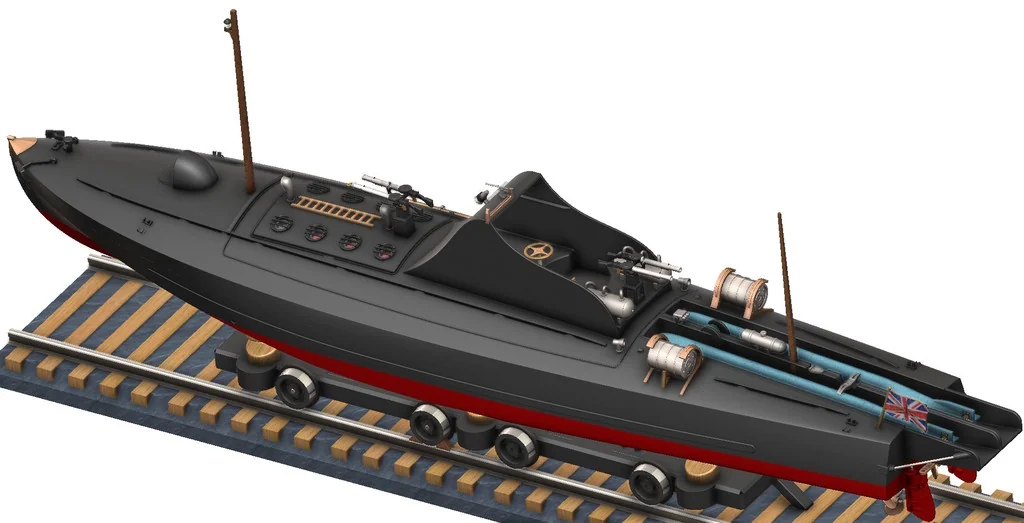 3D модель Торпедный катер Туполев Г-5 – Упрощённая версия - фото 38