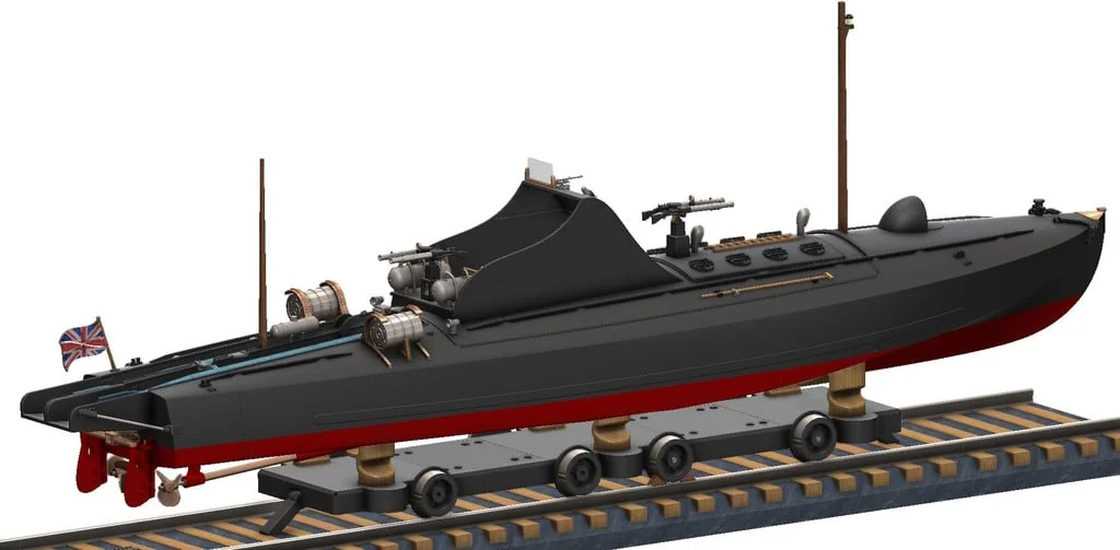 3D модель Торпедный катер Туполев Г-5 – Упрощённая версия - фото 42