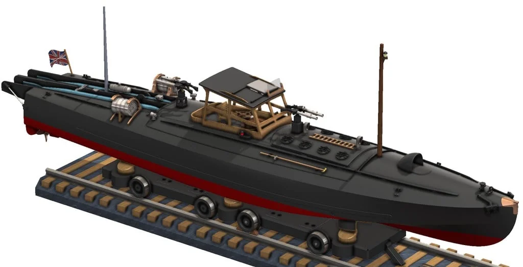 3D модель Торпедный катер Туполев Г-5 – Упрощённая версия - фото 45