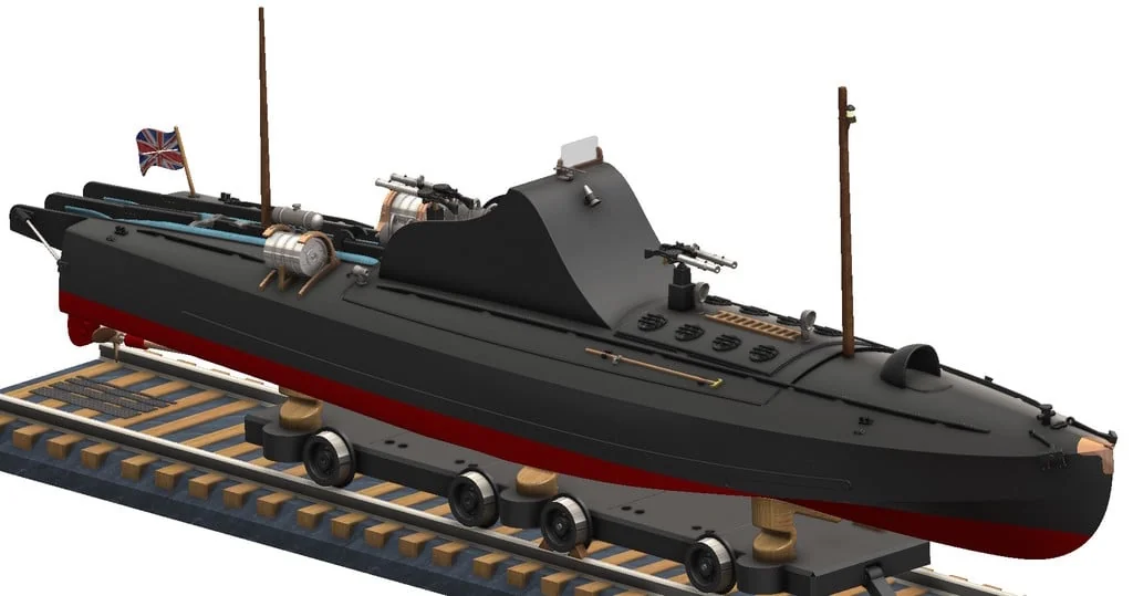 3D модель Торпедный катер Туполев Г-5 – Упрощённая версия - фото 46