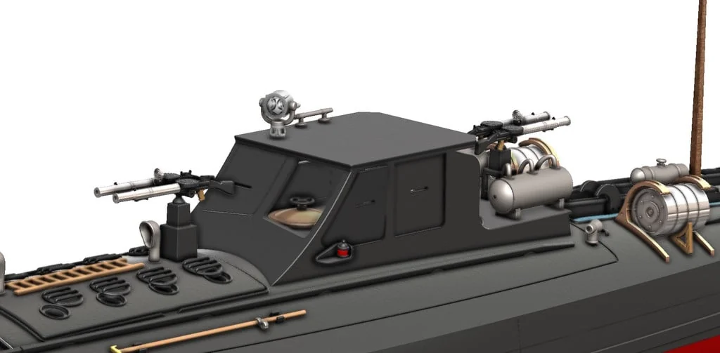 3D модель Торпедный катер Туполев Г-5 – Упрощённая версия - фото 50