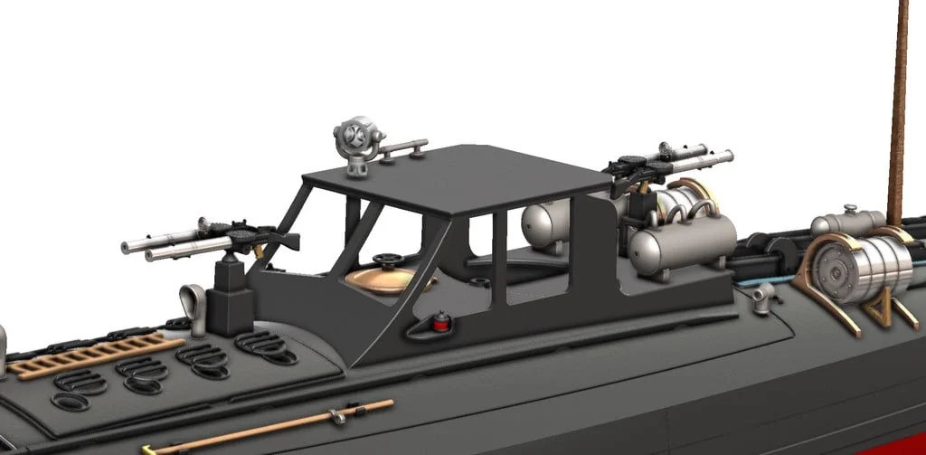 3D модель Торпедный катер Туполев Г-5 – Упрощённая версия - фото 51