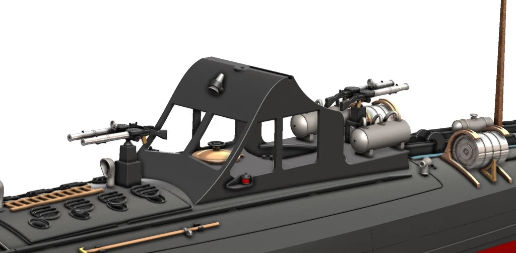 3D модель Торпедный катер Туполев Г-5 – Упрощённая версия - фото 52