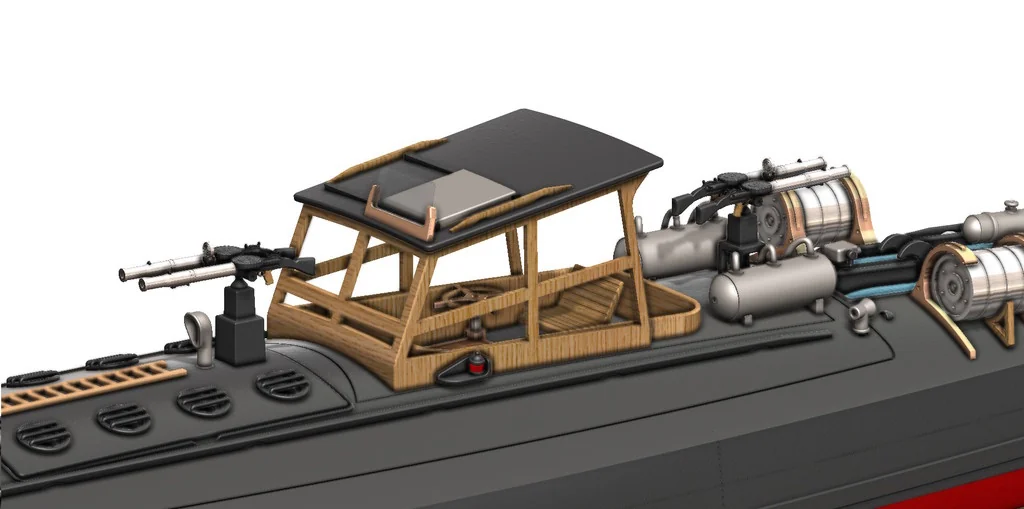 3D модель Торпедный катер Туполев Г-5 – Упрощённая версия - фото 53
