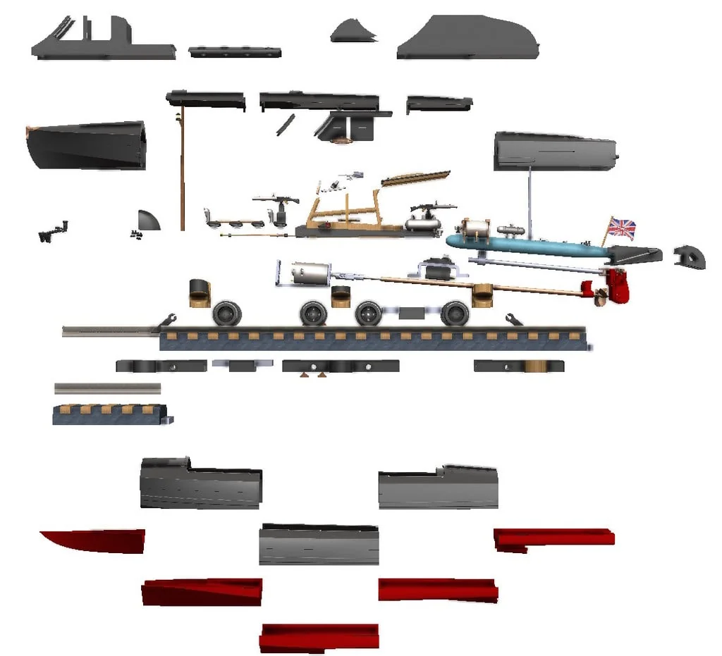 3D модель Торпедный катер Туполев Г-5 – Упрощённая версия - фото 56