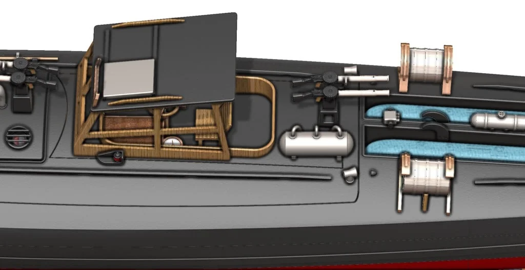 3D модель Торпедный катер Туполев Г-5 – Упрощённая версия - фото 62
