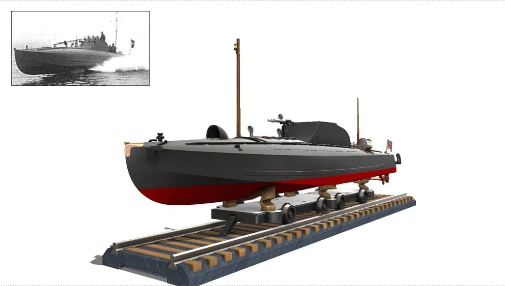 3D модель Торпедный катер Туполев Г-5 – Упрощённая версия - фото 67