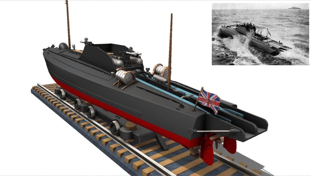 3D модель Торпедный катер Туполев Г-5 – Упрощённая версия - фото 68