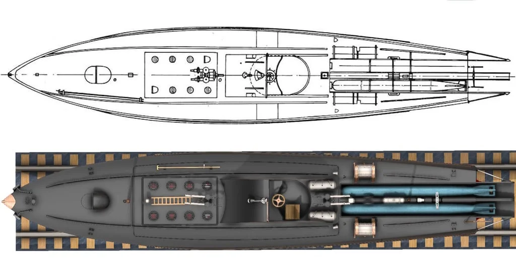 3D модель Торпедный катер Туполев Г-5 – Упрощённая версия - фото 70
