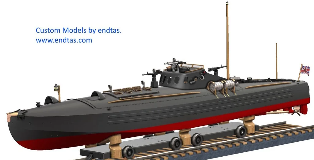 3D модель Торпедный катер Туполев Г-5 – Упрощённая версия - фото 72