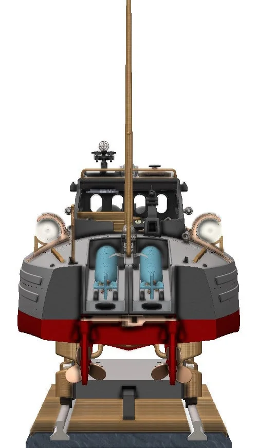 3D модель Торпедный катер Туполев Г-5 – Упрощённая версия - фото 76