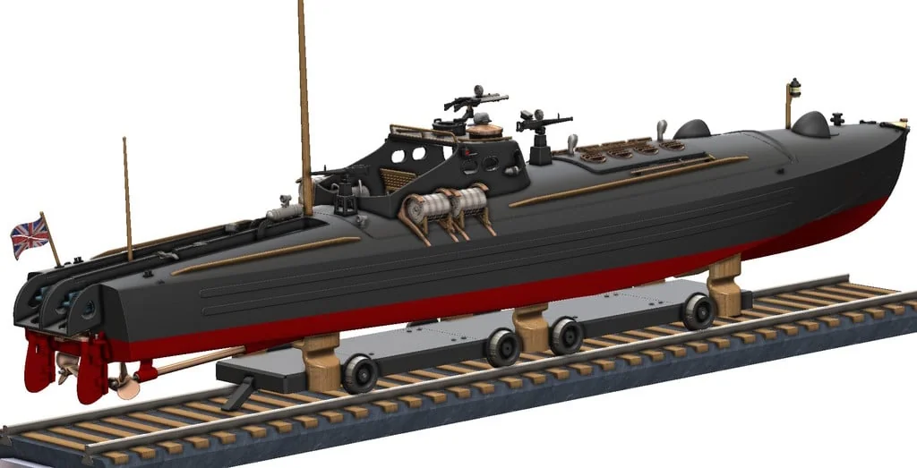 3D модель Торпедный катер Туполев Г-5 – Упрощённая версия - фото 77