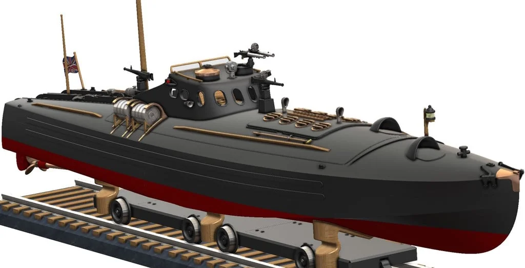 3D модель Торпедный катер Туполев Г-5 – Упрощённая версия - фото 79