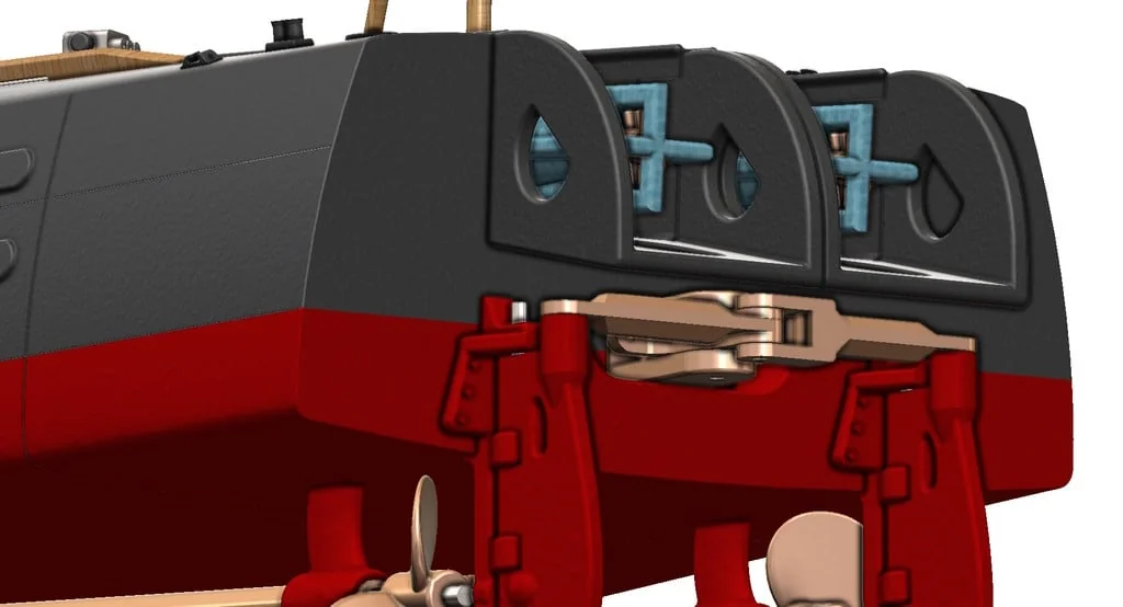 3D модель Торпедный катер Туполев Г-5 – Упрощённая версия - фото 85