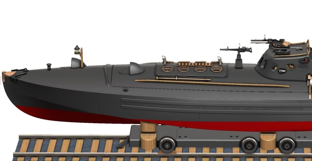 3D модель Торпедный катер Туполев Г-5 – Упрощённая версия - фото 86