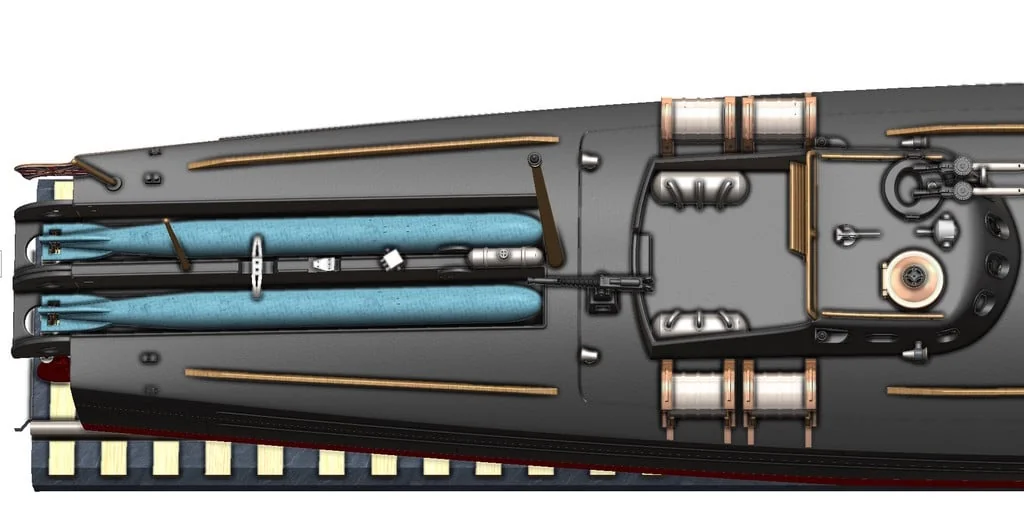 3D модель Торпедный катер Туполев Г-5 – Упрощённая версия - фото 88