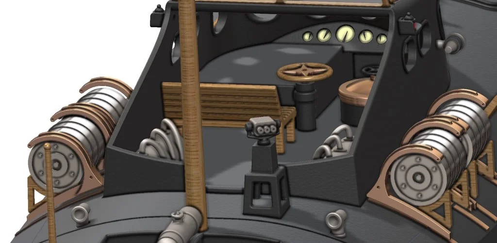 3D модель Торпедный катер Туполев Г-5 – Упрощённая версия - фото 90