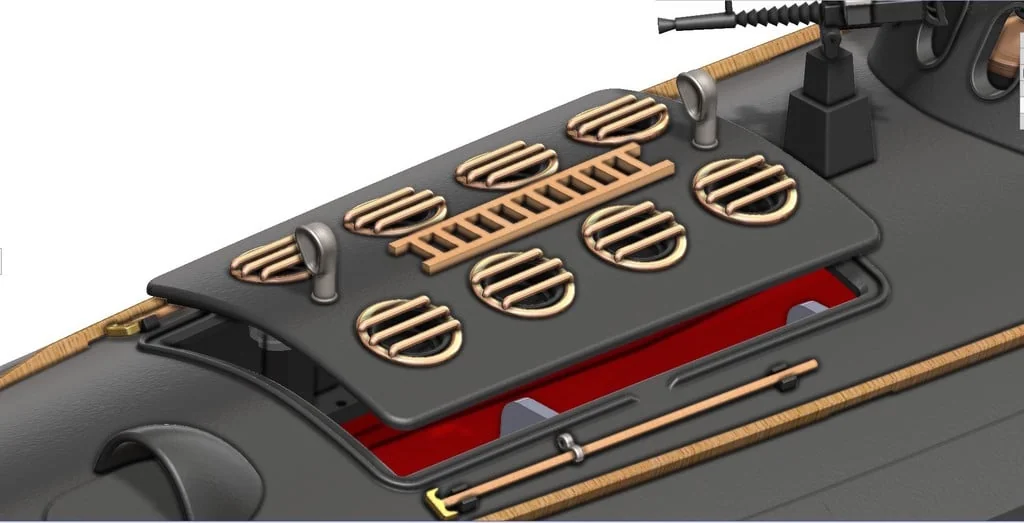 3D модель Торпедный катер Туполев Г-5 – Упрощённая версия - фото 92