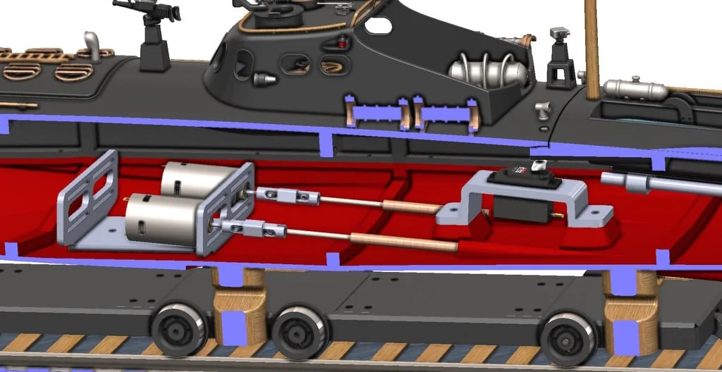 3D модель Торпедный катер Туполев Г-5 – Упрощённая версия - фото 94