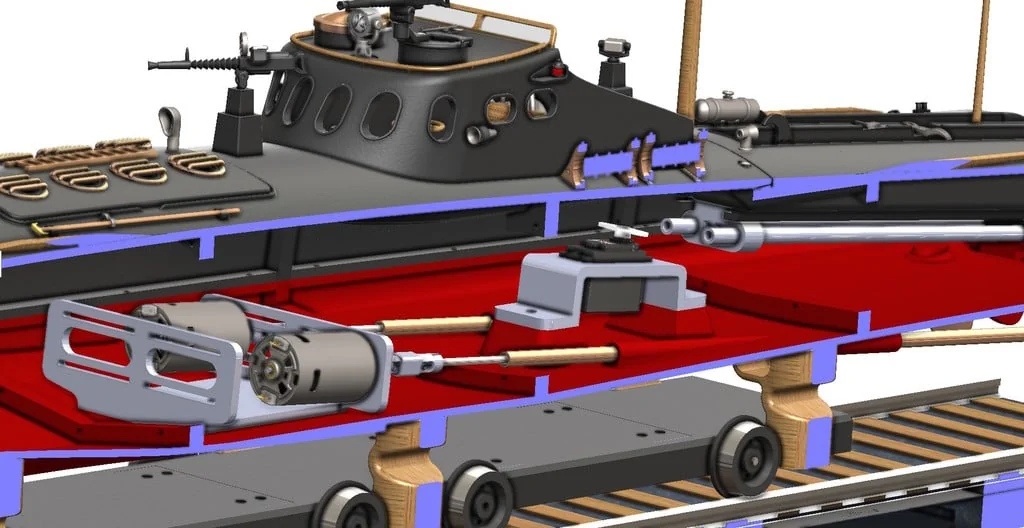 3D модель Торпедный катер Туполев Г-5 – Упрощённая версия - фото 95