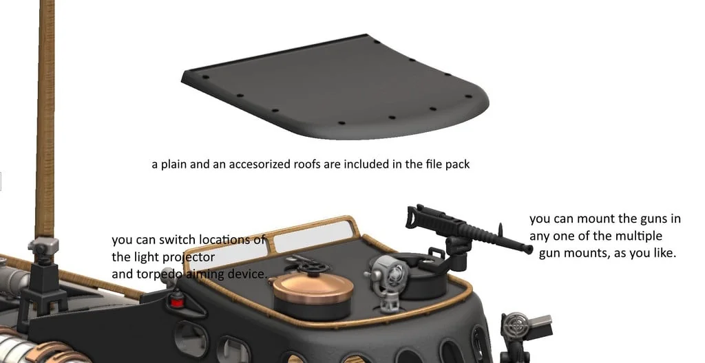 3D модель Торпедный катер Туполев Г-5 – Упрощённая версия - фото 97