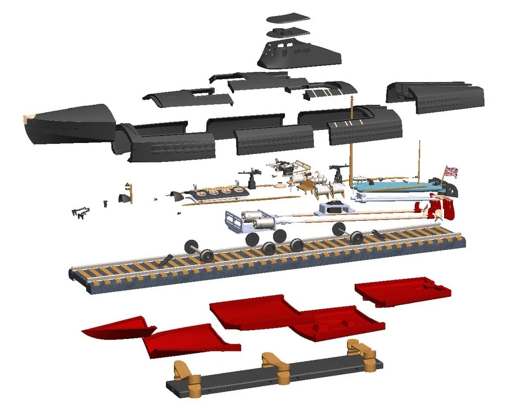 3D модель Торпедный катер Туполев Г-5 – Упрощённая версия - фото 100