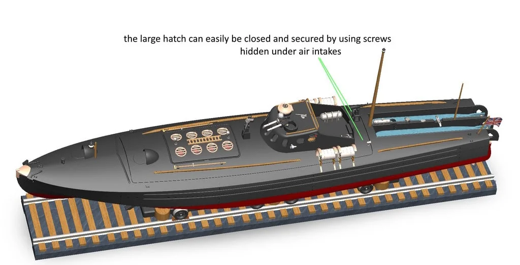 3D модель Торпедный катер Туполев Г-5 – Упрощённая версия - фото 103